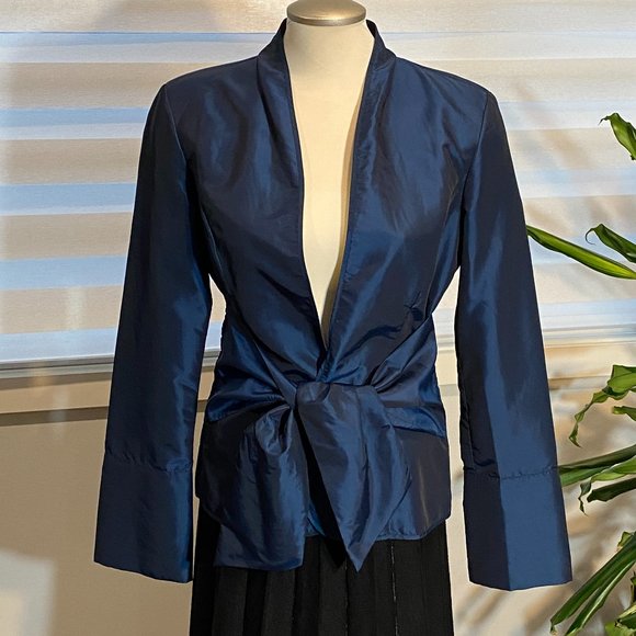 Mexx Jackets & Blazers - MEXX Satiny Sheen Belted Jacket Top